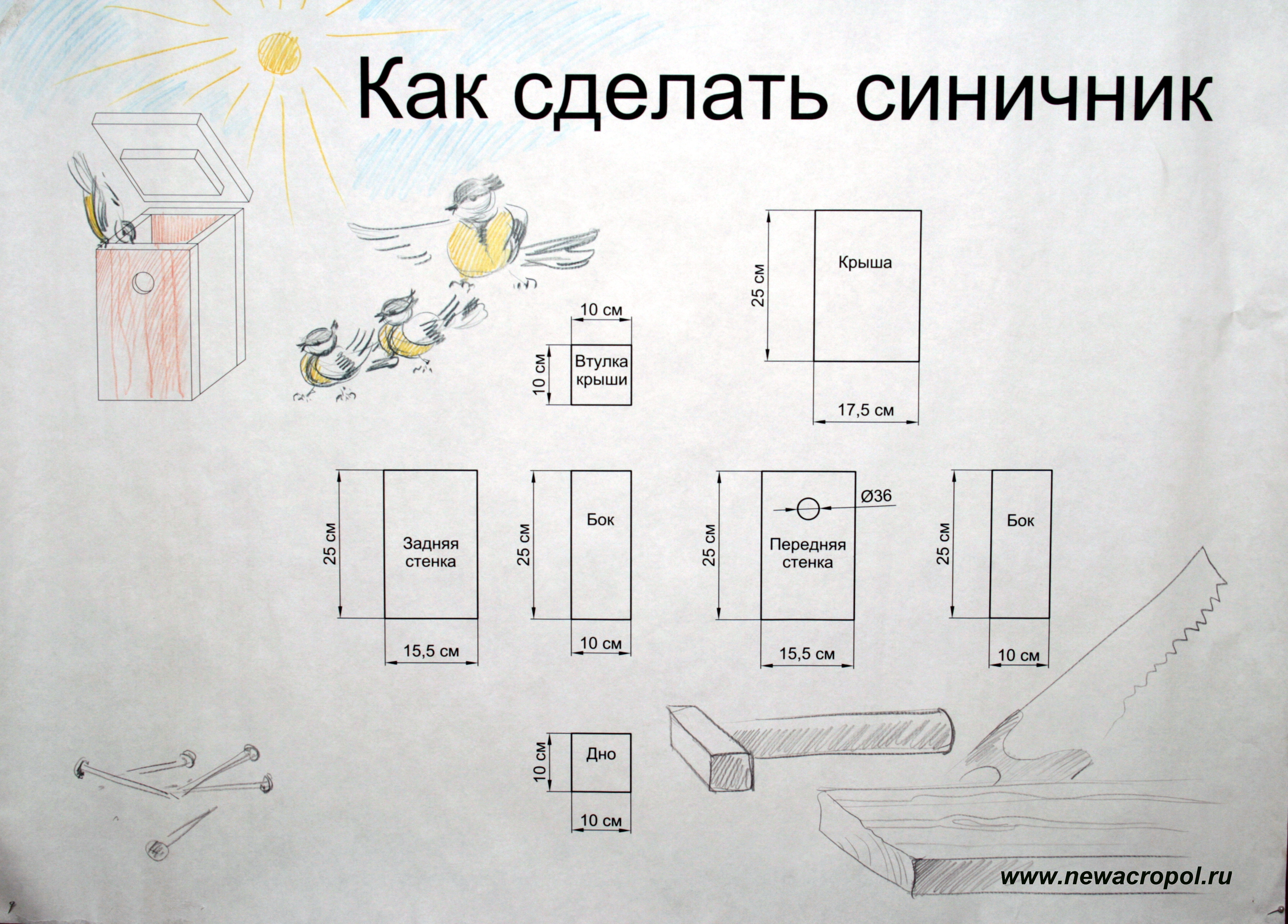 Инструкции по изготовлению скворечников