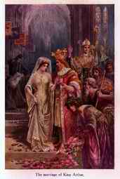 Свадьба Артура и Гвиневеры (иллюстрация Ланселота Спида, 1919)