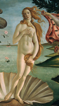 Сандро Боттичелли «Рождение Венеры» (фрагмент)